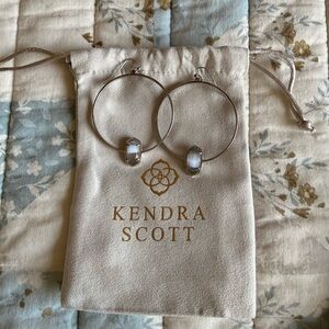 Kendra Scott Silver Textured Hoop Earrings